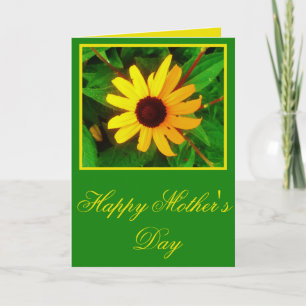 Happy Moederdag Black Eyed Susan Flower Design Kaart
