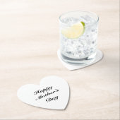 Happy Moederdag black white script elegant chic Kartonnen Onderzetters (Insitu)