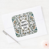 Happy Moederdag Bloemen Illustraties Vierkante Sticker (Envelop)