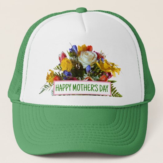 HAPPY MOEDERDAG BLOEMEN TRUCKER PET (Voorkant)