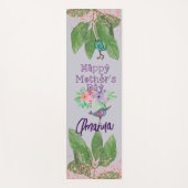 Happy Moederdag Bloemen & Vogels Yogamat (Voorkant)