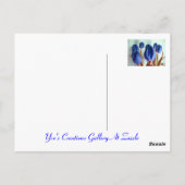 Happy Moederdag Blue Tulips Briefkaart (Achterkant)