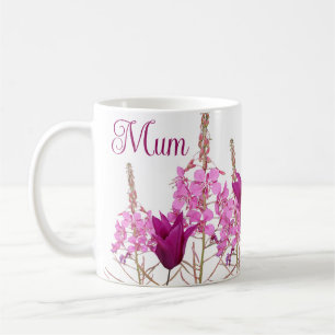 Happy Moederdag boho roze bloemen cadeau voor mama Koffiemok