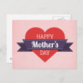 Happy Moederdag Briefkaart (Voorkant / Achterkant)