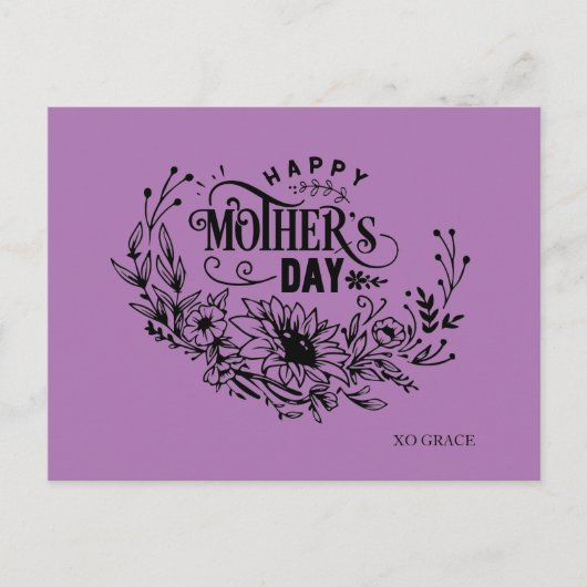 Happy Moederdag Briefkaart (Voorkant)