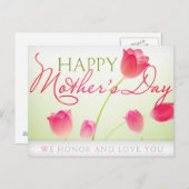 Happy Moederdag Briefkaart (Voorkant / Achterkant)