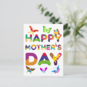 Happy Moederdag Briefkaart (Staand voorkant)