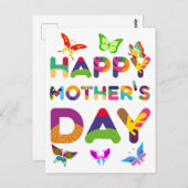 Happy Moederdag Briefkaart (Voorkant / Achterkant)