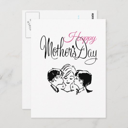  Happy moederdag! Briefkaart (Voorkant / Achterkant)