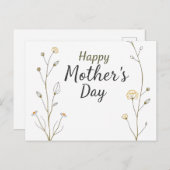 Happy Moederdag Briefkaart (Voorkant / Achterkant)