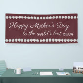 Happy Moederdag Burgundy Diamonds Spandoek (Beurs)