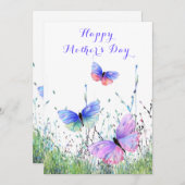 Happy Moederdag - Butterflies Flying Spring Joy (Voorkant / Achterkant)