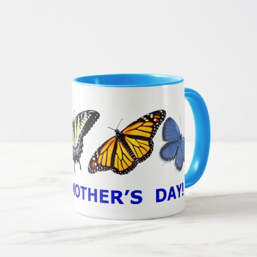 Happy Moederdag Butterfly Gift Mok (Voorkant rechts)