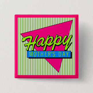 Happy Moederdag Buttonnen Vierkante Button 5,1 Cm
