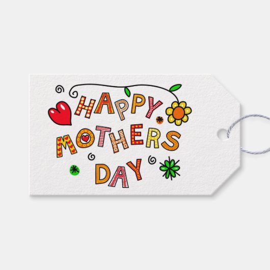 Happy Moederdag Cadeaulabel (Voorkant (Horizontaal))