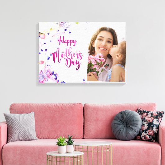 Happy Moederdag Canvas Afdruk (Insitu (Woonkamer))