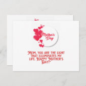 Happy Moederdag Card Feestdagenkaart (Voorkant / Achterkant)