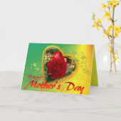Happy Moederdag Card Kaart (Gele Bloem)