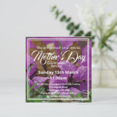 HAPPY MOEDERDAG Church Service Event Floral Kaart (Staand voorkant)