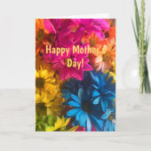 Happy Moederdag, Colorful Flowers Kaart (Voorkant)