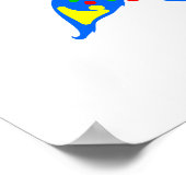 Happy Moederdag Colorful Poster (Hoek)