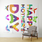 Happy Moederdag Colorful Wandkleed (In Situ (horizontaal))