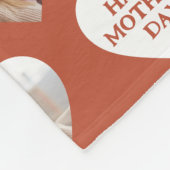 Happy Moederdag Custom hartvormige foto rood Fleece Deken (Hoek)