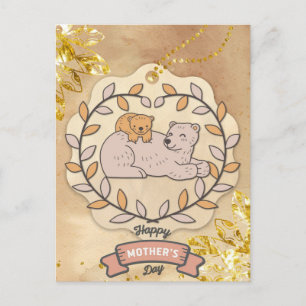 Happy Moederdag Cute Fun Beer en Cup Briefkaart
