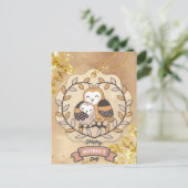 Happy Moederdag Cute Fun Owl Bird Briefkaart (Staand voorkant)
