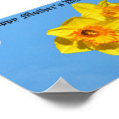 Happy Moederdag Daffodils Gold Medal Poster (Hoek)
