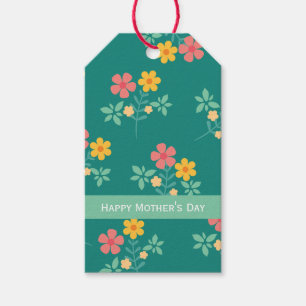 Happy Moederdag Daisy  Bouquet in Green Cadeaulabel