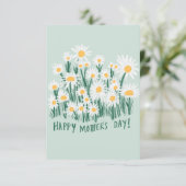 Happy Moederdag Daisy Kaart (Staand voorkant)