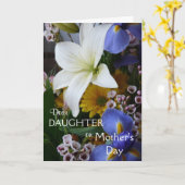 Happy Moederdag-Daughter- Floral Kaart (Gele Bloem)