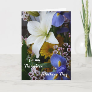 Happy Moederdag-Daughter- Floral Kaart