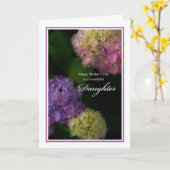 Happy Moederdag Daughter, Painted Hydrangea Kaart (Gele Bloem)