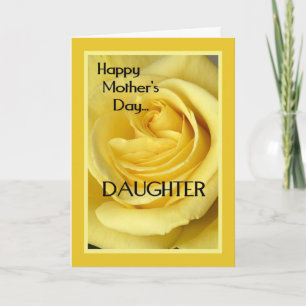 Happy Moederdag Daughter-Yellow Rose Kaart