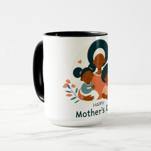 Happy Moederdag - De liefdevolle omhelzing van een Mok (Voorkant links)