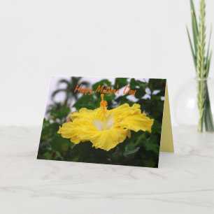 Happy Moederdag Deep Yellow Hibiscus Kaart