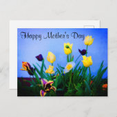 Happy Moederdag Diverse Tulips #2 Briefkaart (Voorkant / Achterkant)