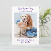 Happy Moederdag Dog mam Persoonlijke foto Pet Feestdagenkaart (Staand voorkant)