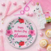 Happy Moederdag Edit Name Grandmoeder Glamma Papieren Bordje (Feest)