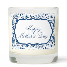Happy Moederdag Elegant Blauw Chinoiserie Gift
