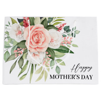 Happy Moederdag Elegant Boho Rozen Groot Cadeauzakje