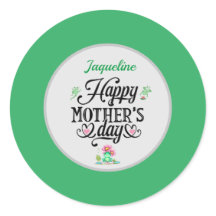 Happy Moederdag Elegant Frogs gepersonaliseerd