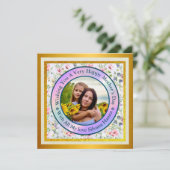 Happy Moederdag Elegant Modern Photo briefkaart (Staand voorkant)