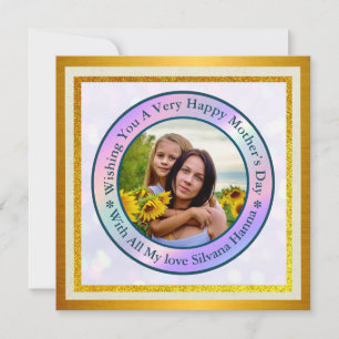 Happy Moederdag Elegant Modern Photo briefkaart