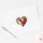 Happy Moederdag Elegant Red Roze Roses Floral Hart Sticker (Envelop)