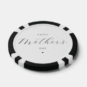 Happy Moederdag Elegant Script Typografie Poker Chips (Enkel)
