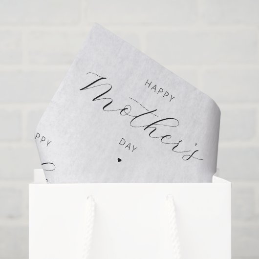 Happy Moederdag Elegant Script Typografie Tissuepapier (Cadeauzakje)
