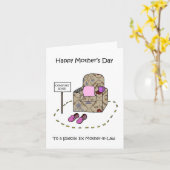 Happy Moederdag Ex schoonmoeder Kaart (Gele Bloem)